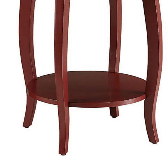 Benzara BM157289 Trendy Side Table  Red