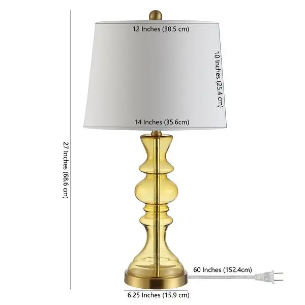 SAFAVIEH Lighting Jaiden Amber 27-inch LED Table Lamp - 14