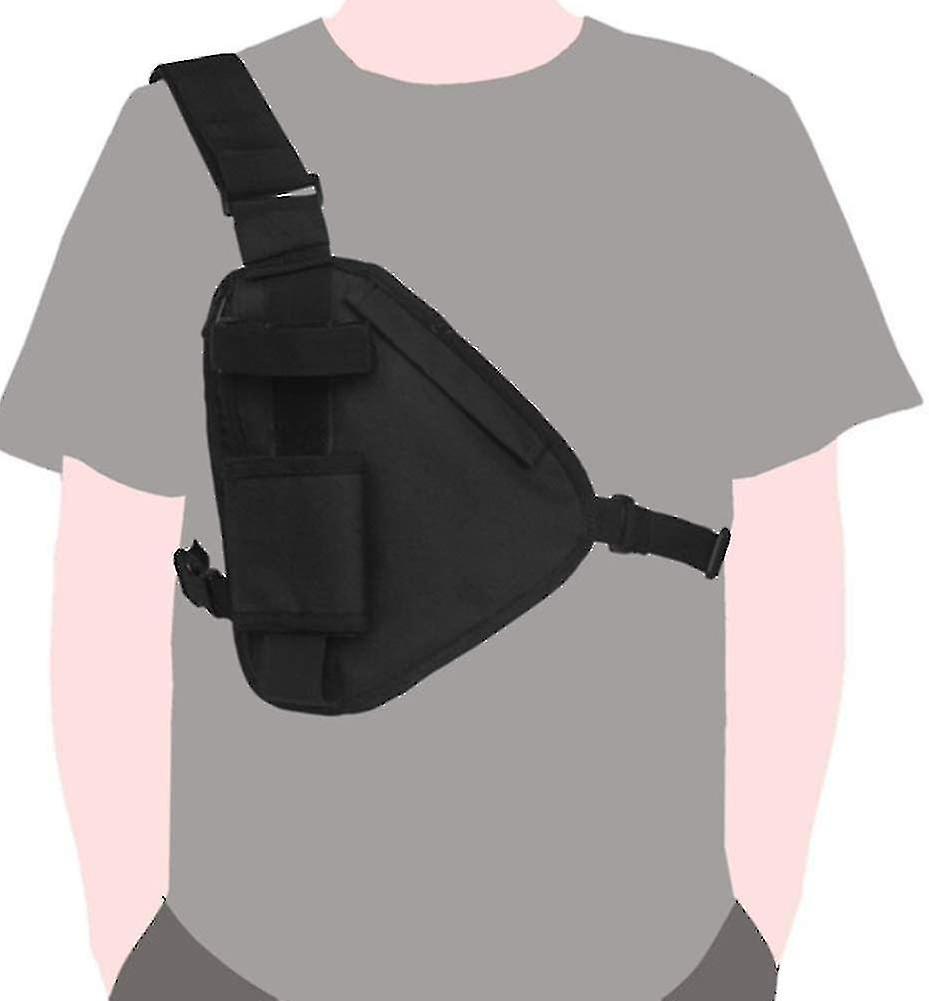 Walkie Talkie Chest Harness， Front Radio Pocket， Adjustable， Tactical， Hunting Shoulder Bag - Unisex