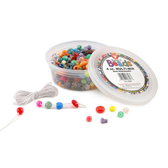 Hygloss Products HYG6826 Bucket O Beads 4Oz Multi ...