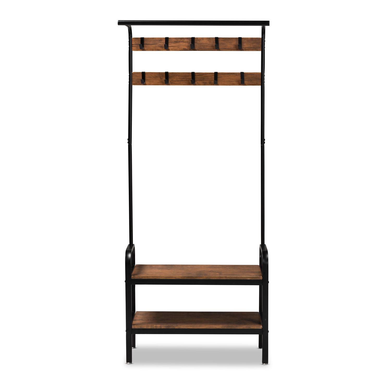 Baxton Studio Aislin Coat Rack Shelving Unit