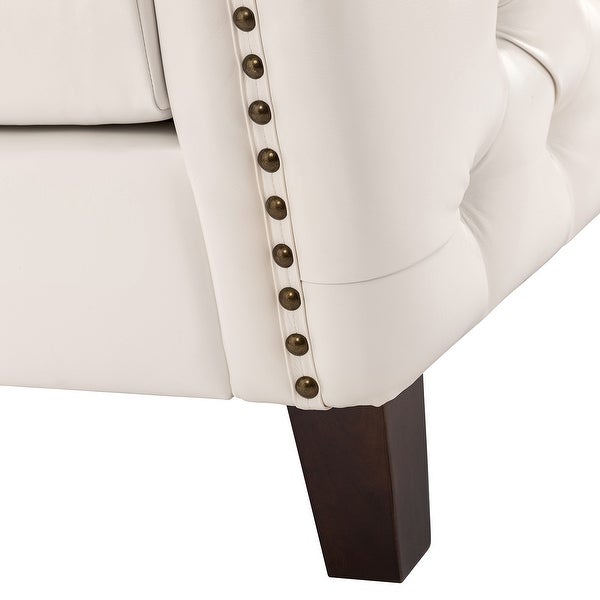 Pr Comfy Nailhead Trim with Tufted Arms Club Chair Set of 2 by HULALA HOME