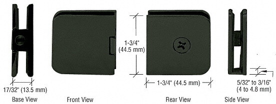 CRL Junior Traditional Style Fixed Panel U Clamp