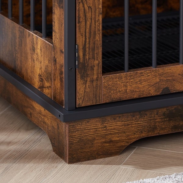 Indoor Dog Crate End Tables， Wooden Kennels with Removable Tray