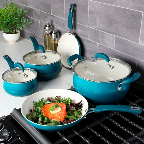 Wright Park 8-Piece Gradient Grey Aluminum Non-Stick Belly S