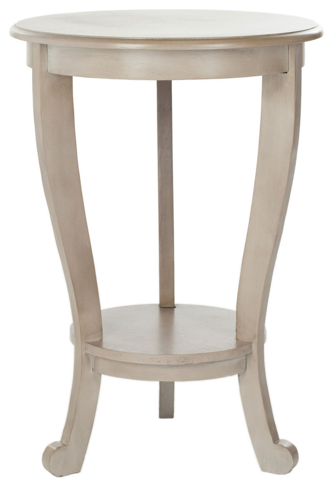 Howell Pedestal Side Table Vintage Gray   Traditional   Side Tables And End Tables   by Virgil Stanis Design  Houzz