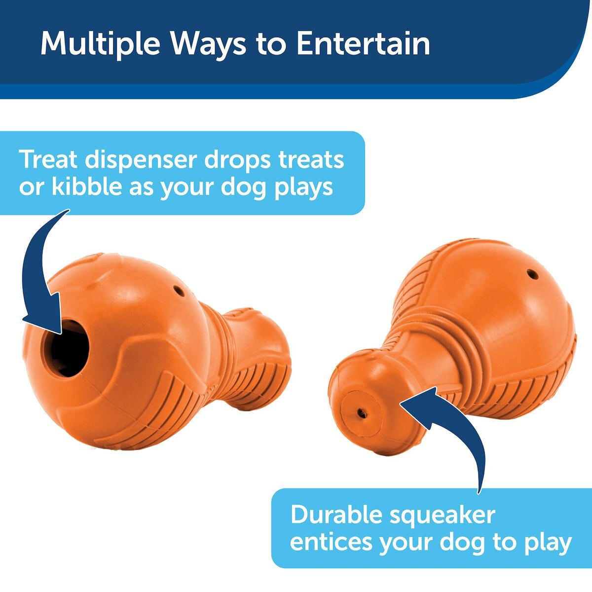 PetSafe Busy Buddy Squeak-N-Treat Booya Tough Dog Chew Toy