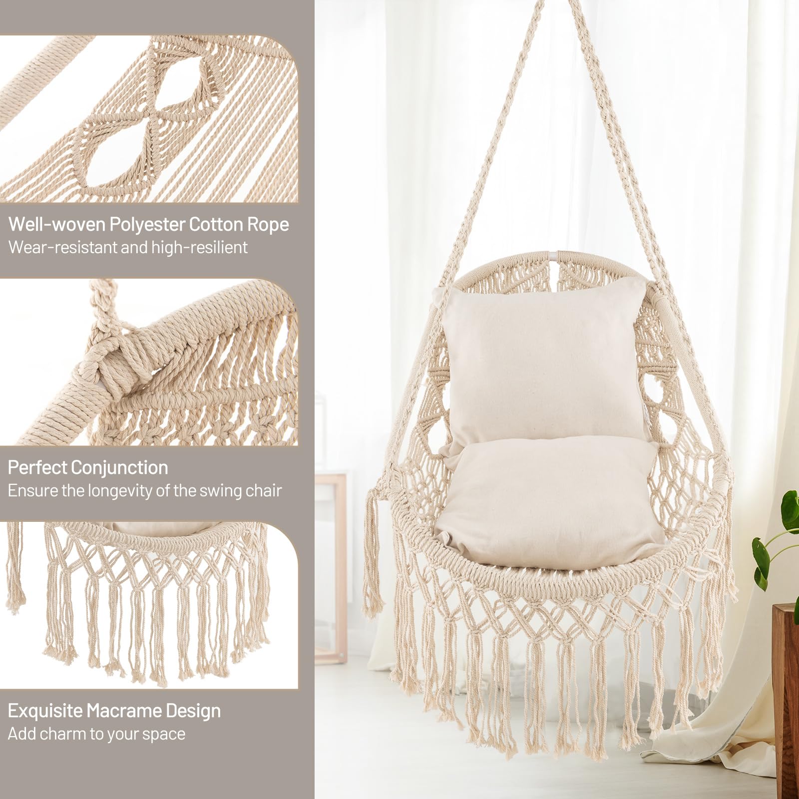 Giantex Macrame Swing Chair