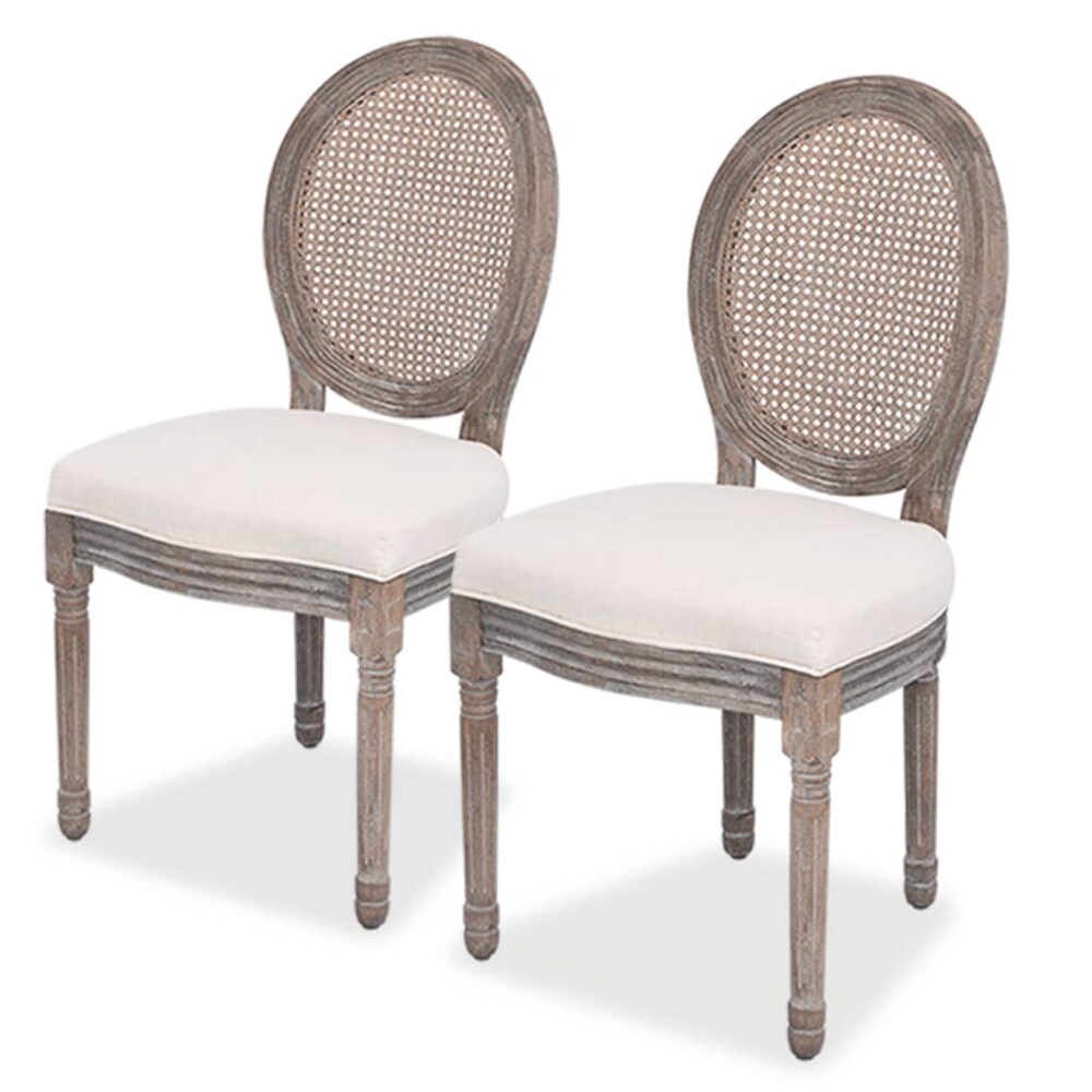 vidaXL Dining Chairs 2/4/6 pcs Cream Fabric