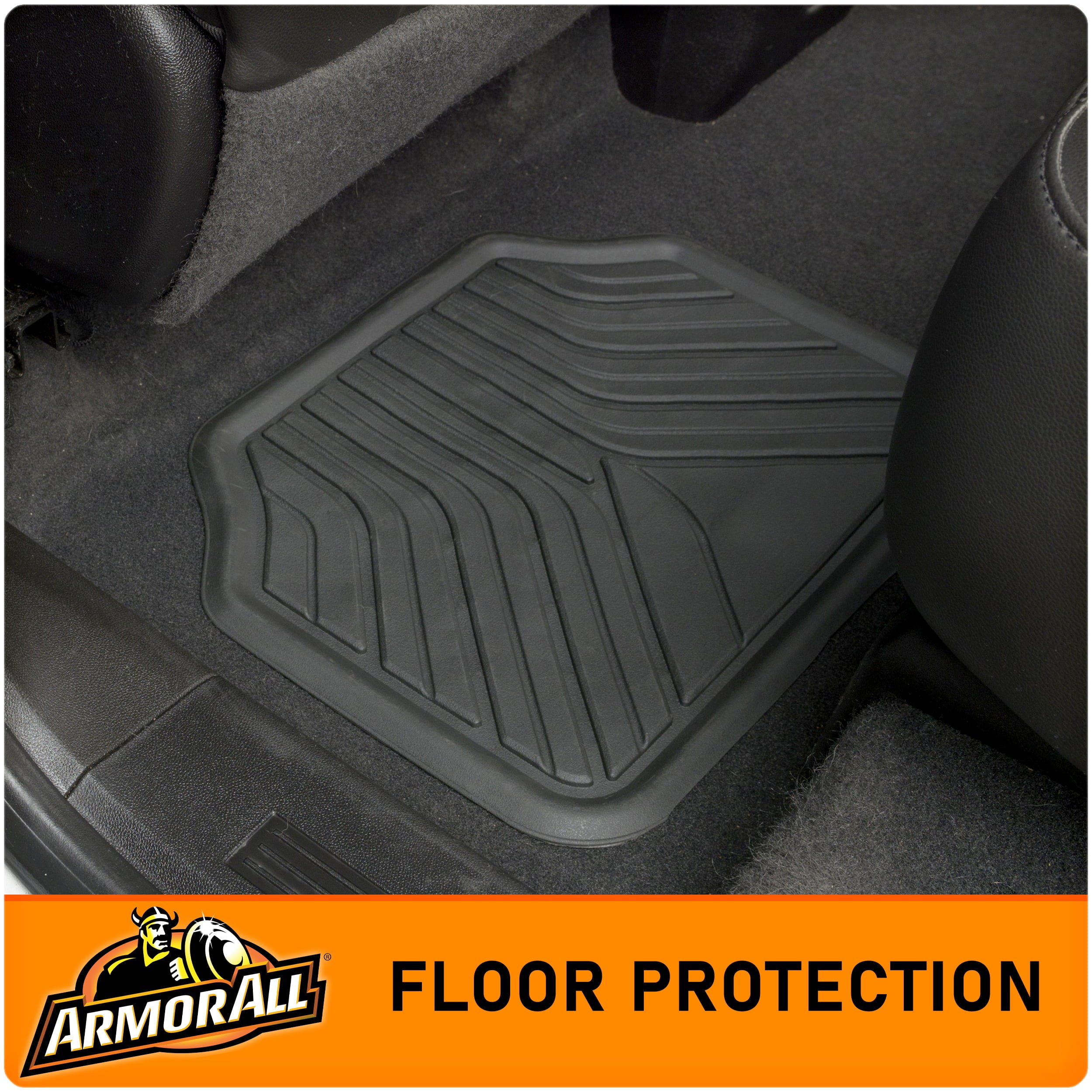 Armor All 4 Piece Rubber All-Season Trim to Fit Floor Mats Black， 78846WDC