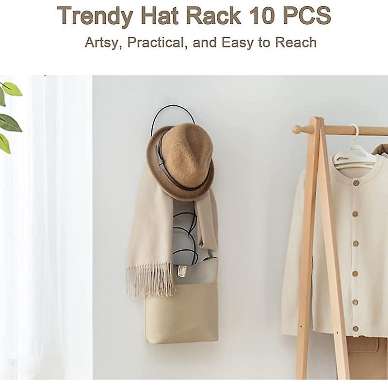 5PCS Hat Racks Hangers Baseball Cap Holders Organizers Closet Hanging Display Storage Rack for Scarves Handbags Towels Clothes