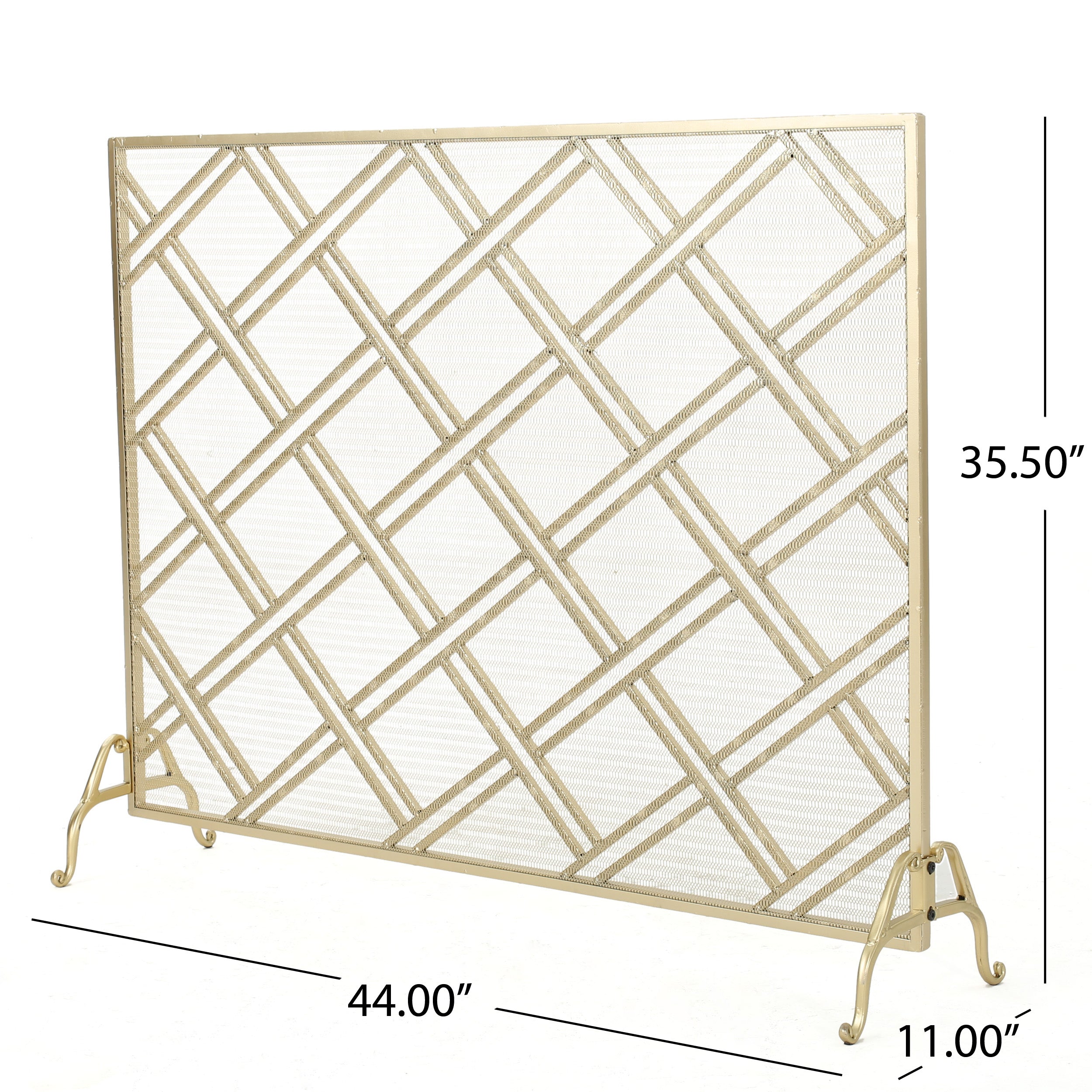 Josette Contemporary Single-Panel Iron Fireplace Screen