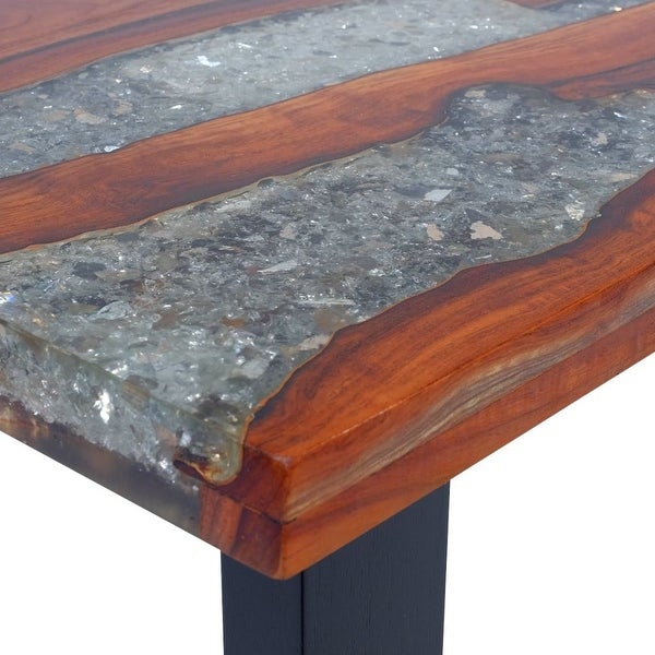 vidaXL Coffee Table Teak Resin 39.4