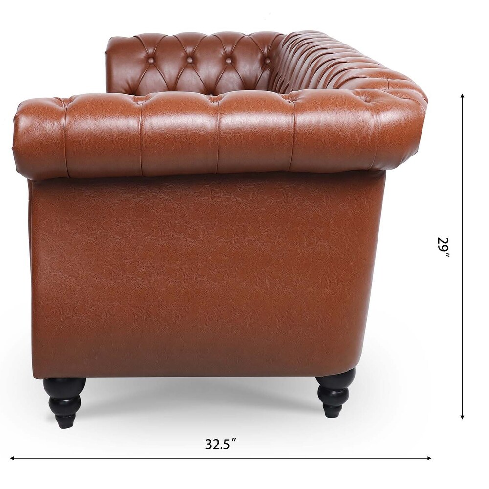 Comfortable 3 Seater Sofa with Fashion Striped Seat Cushion