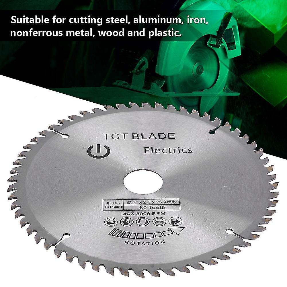 7” (180mm) 60 Teeth Carbide Circular Saw Blade Cutting Disc for Wood Plastic