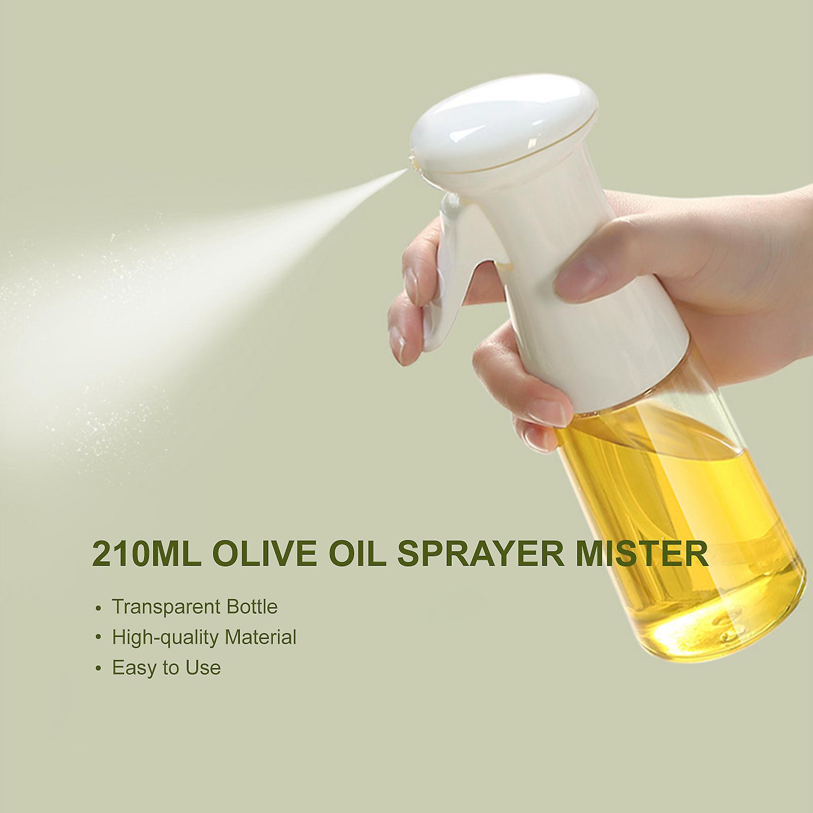 White 210ml Olive Oil Sprayer Mister Spray Bottle Refillable Oil Dispenser For Cooking Bbq Salad Baking Roasting Grilling Hair Spray Bottle