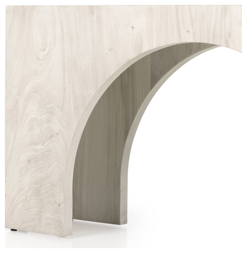 Fausto Console Table Bleached Guanacaste   Modern   Console Tables   by The Khazana Home Austin Furniture Store  Houzz