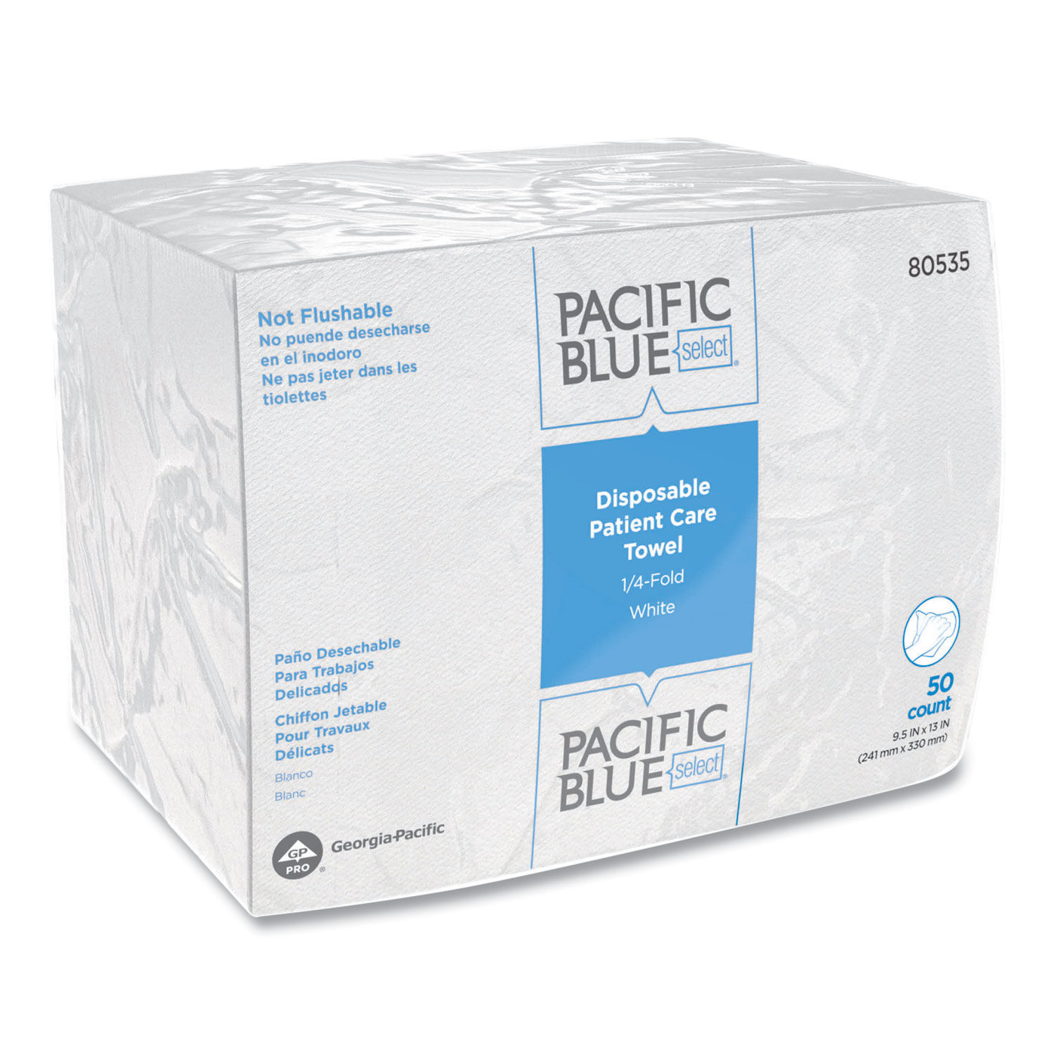 Pacific Blue Select Disposable Patient Care Washcloths by Georgia Pacificandreg; Professional GPC80535