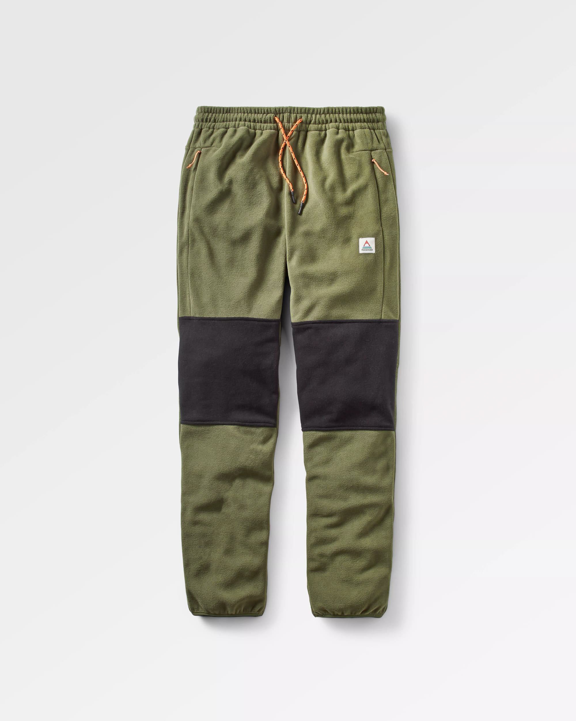 Set off Recycled Polar Fleece Jogger - True Black/ Khaki