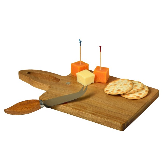 Picnic At Ascot Acacia Bar Board With Magnetic Knife