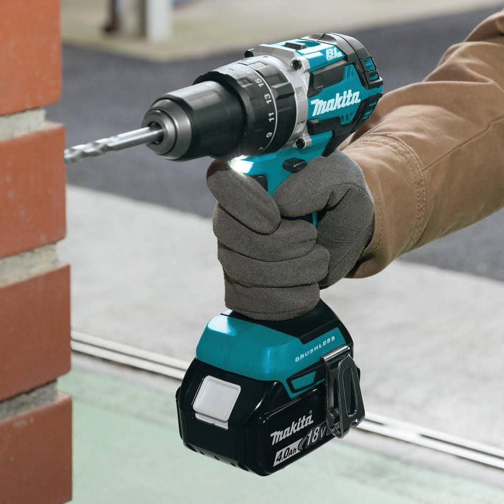 Makita 18V LXT Lithium-Ion Brushless Cordless Hammer Drill And Impact Driver Combo Kit (2-Tool) w/ (2) 4Ah Batteries， Bag