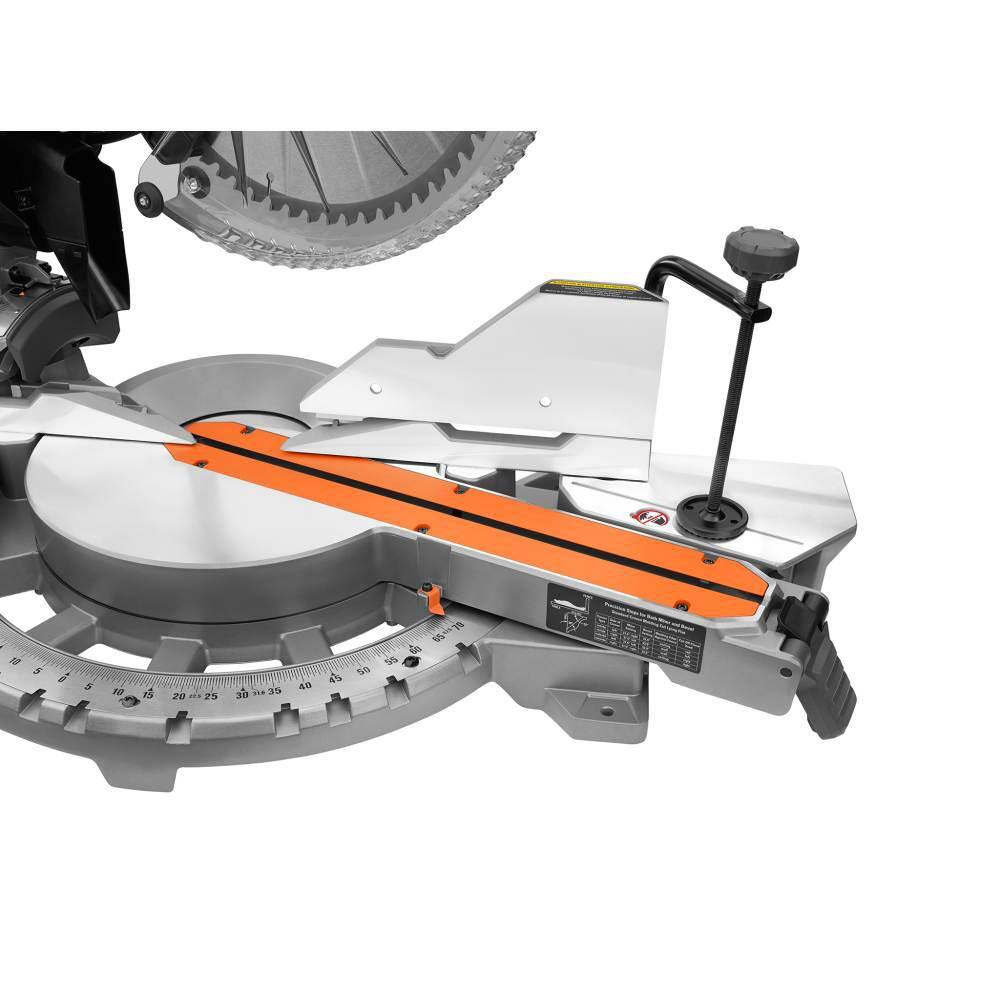 RIDGID 15 Amp Corded 12 in. Dual Bevel Sliding Miter Saw with 70 Deg. Miter Capacity and LED Cut Line Indicator R4222