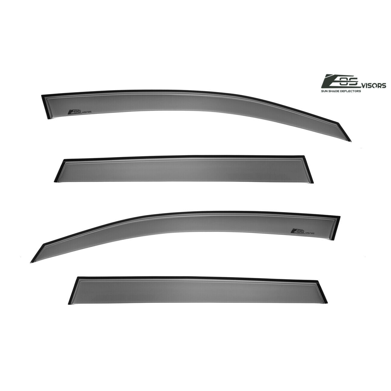 Replacement For 2014-2018 Subaru Forester | EOS Visors JDM Tape-On Style Side Vents Window Visor Rain Guard Deflectors