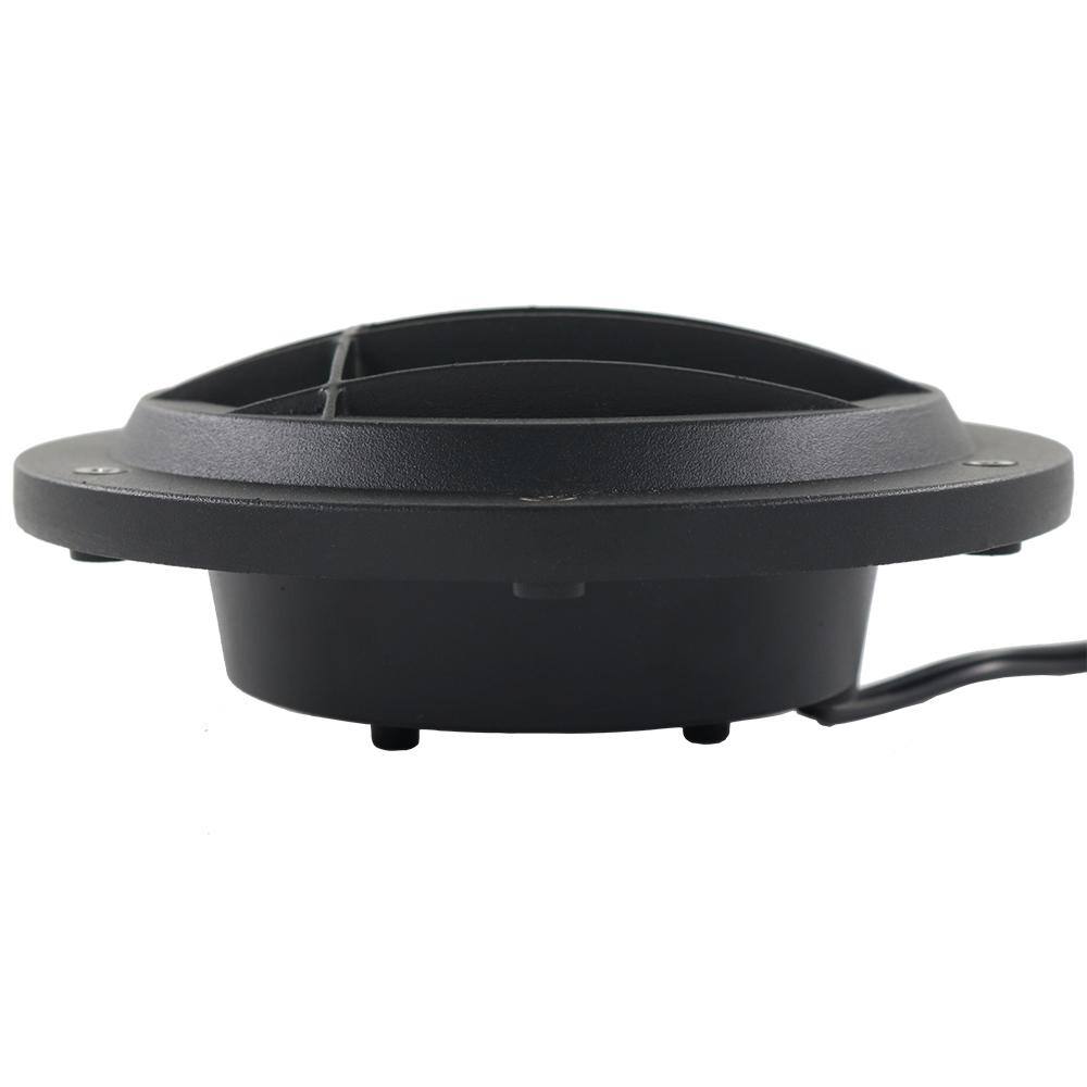 Hampton Bay Low Voltage 500 Lumens Black Outdoor Integrated LED In Ground Well Light WeatherWaterRust Resistant 62999