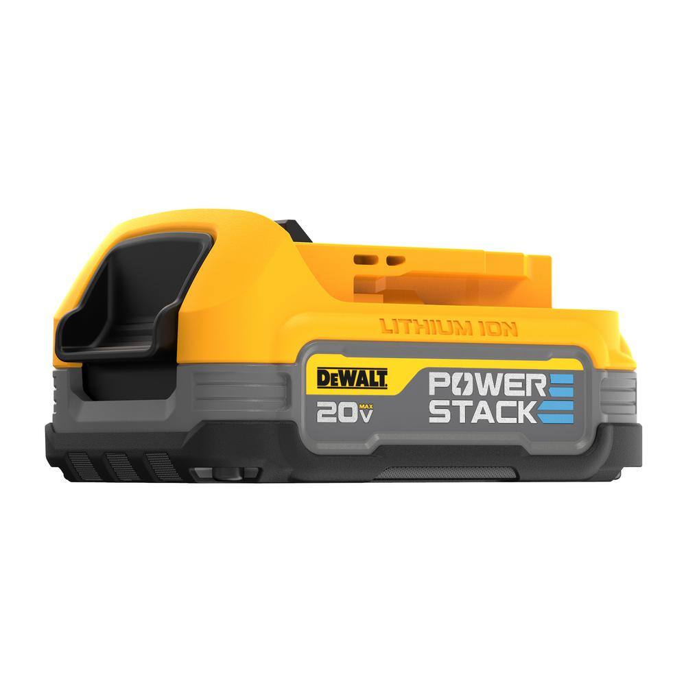 DW 20V Cordless Compact Impact Driver 20V MAX POWERSTACK Battery Starter Kit DCF850BWP034C