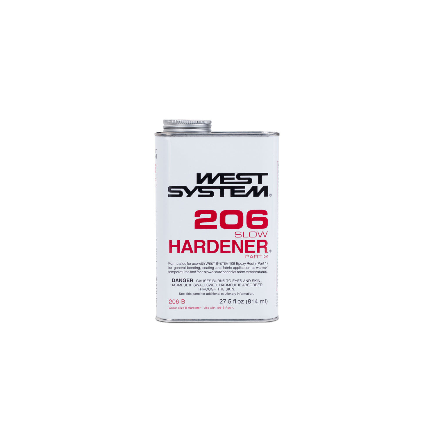 West System 206 Hardener Extra Strength Epoxy Slow Hardener Curing Agent 27.5 oz