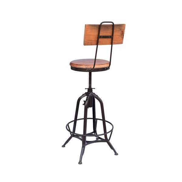 Clarkson Modern Industrial Acacia Wood Bar Stool by Christopher Knight Home