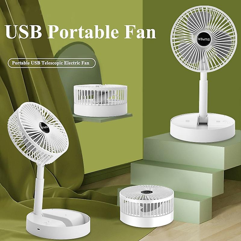 Desktop Electric Fan 180 Degree Adjustable Portable Fan Telescopic Usb Rechargeable Fan Wireless