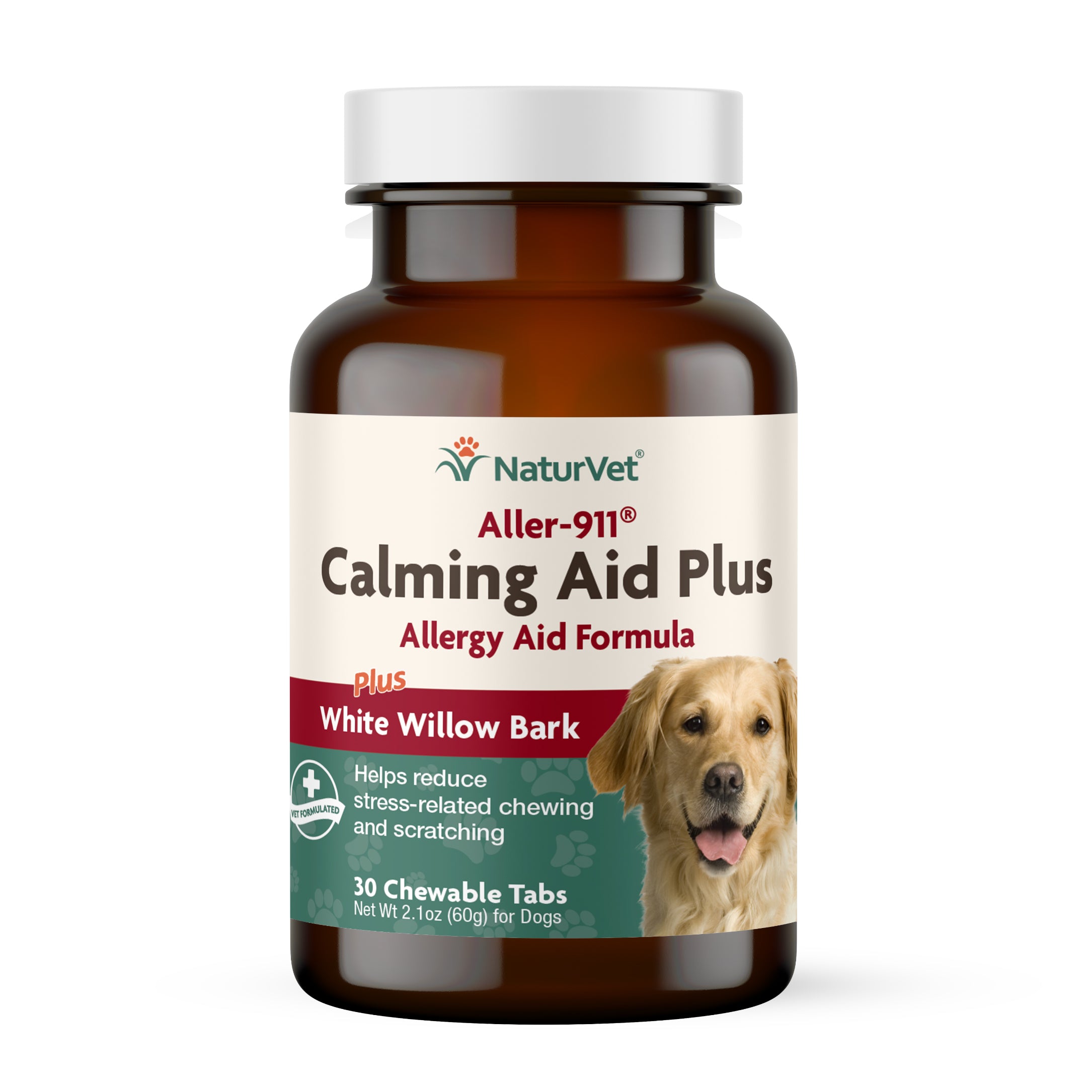 NaturVet Aller911 Calming Aid Plus Allergy Aid Chewable Tabs for Dogs