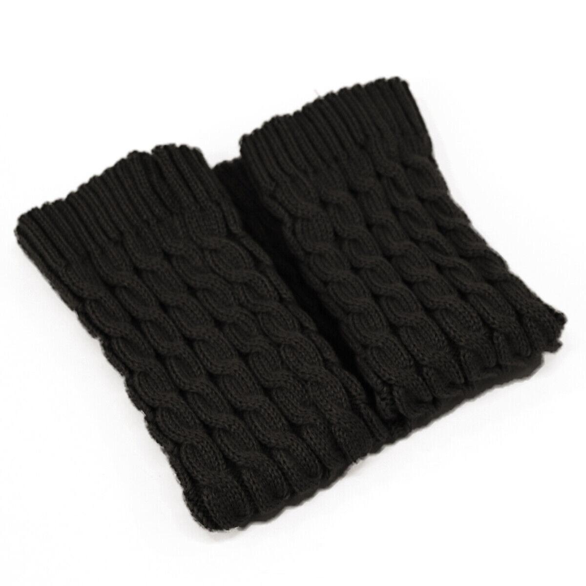 Women Ladies Winter Warm Leg Warmers Long Knit Knitted Crochet Socks Leggings