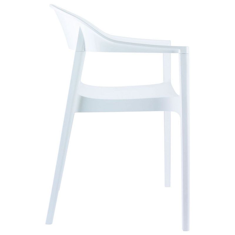 32 White Stackable Outdoor Patio Dining Arm Chair