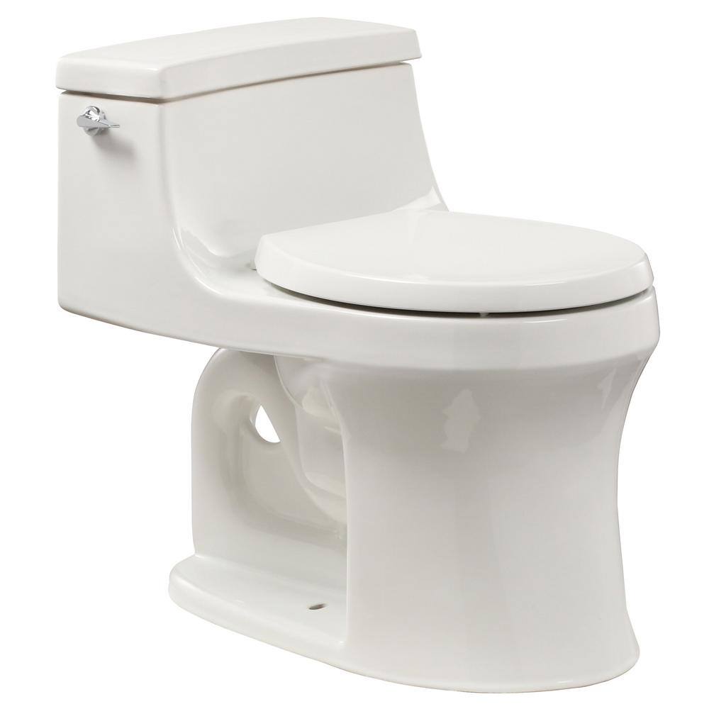 KOHLER San Souci 1-Piece 1.28 GPF Single Flush Round Toilet in White K-4007-0