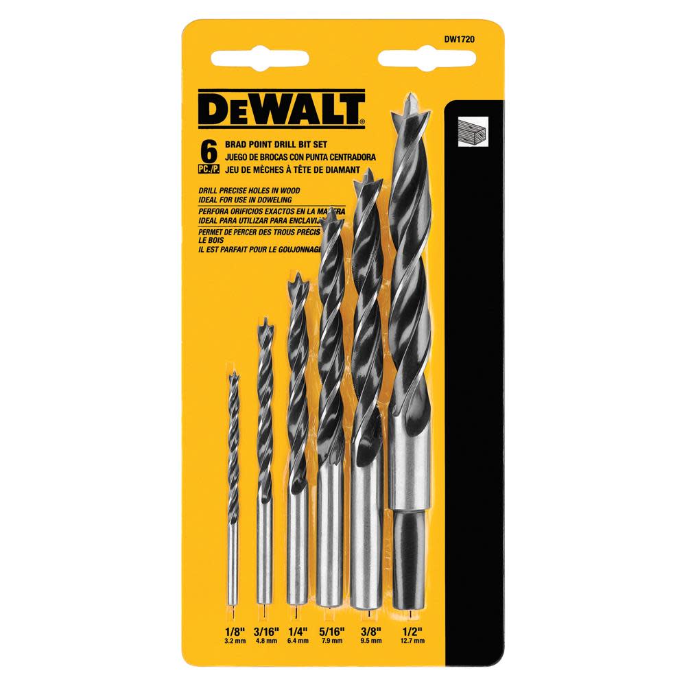 DW 6-Piece Brad Point Bit Set DW1720 from DW