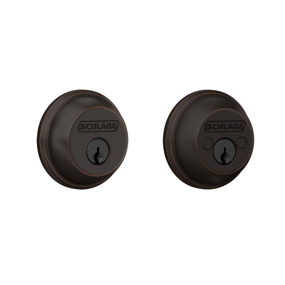 Schlage B62 Series Aged Bronze Double Cylinder Deadbolt Certified Highest for Security and Durability B62.N.G.716