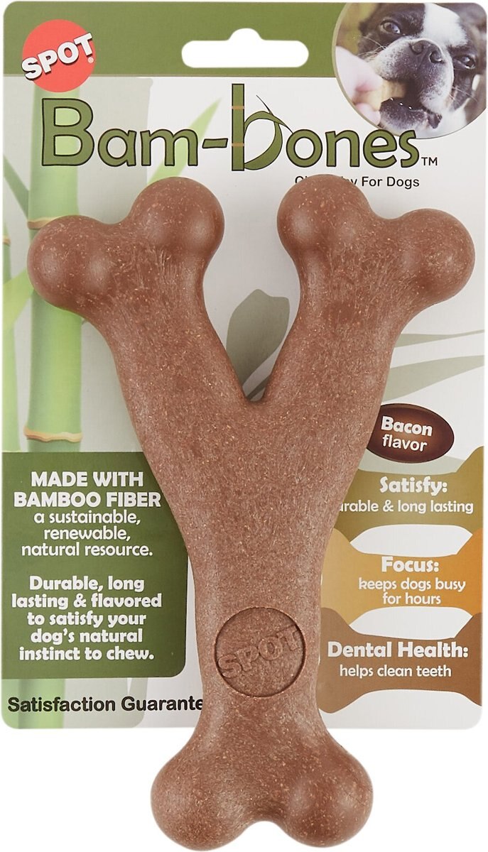 Ethical Pet Bam-bones Wishbone Bacon Tough Dog Chew Toy