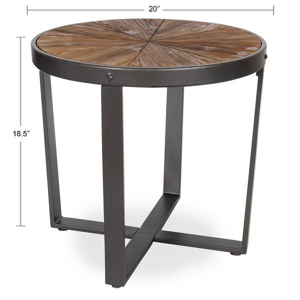 Kate and Laurel Gerhardt Round Side Table - 20x20x18.5