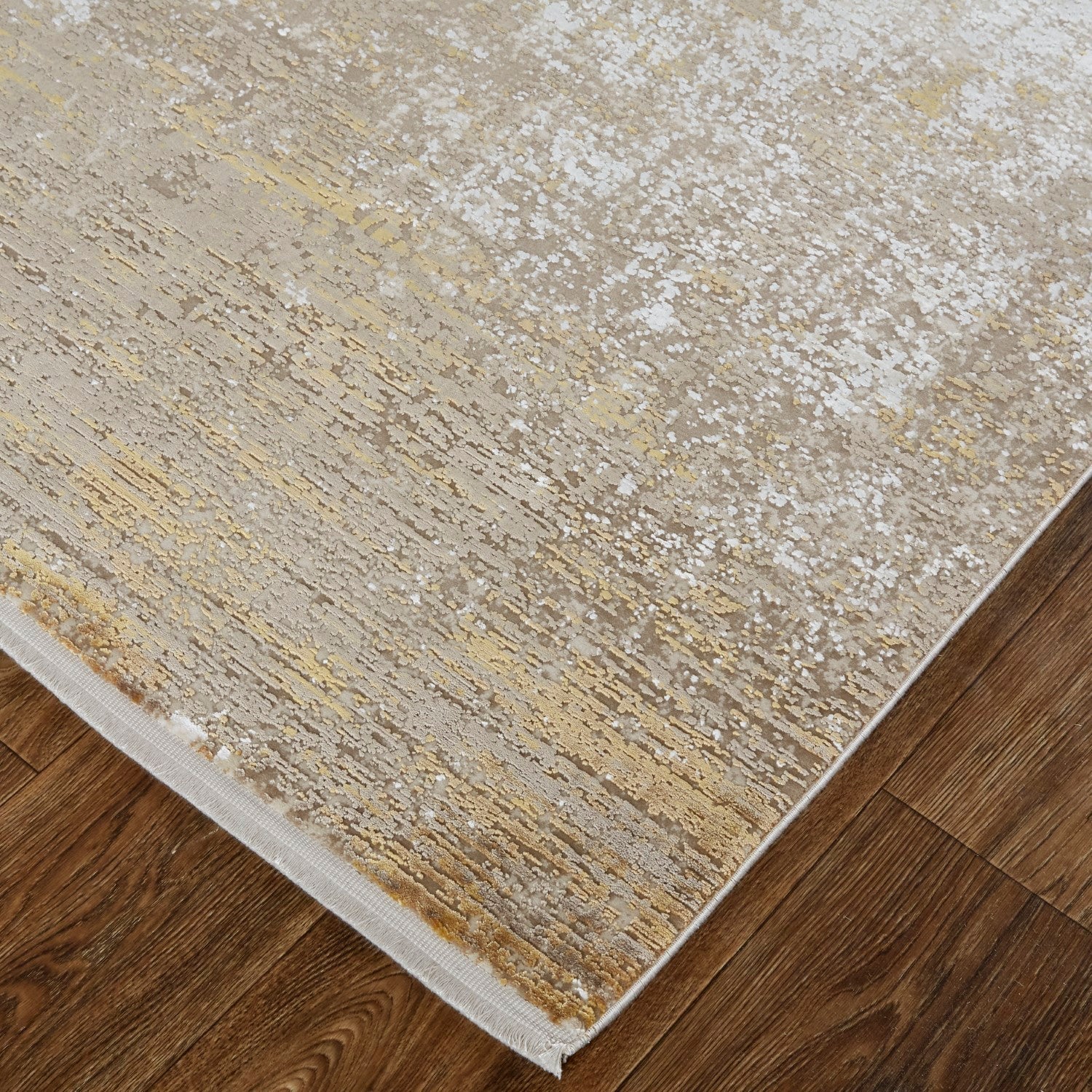 Lindstra Abstract Taupe/Gold/Ivory Rug