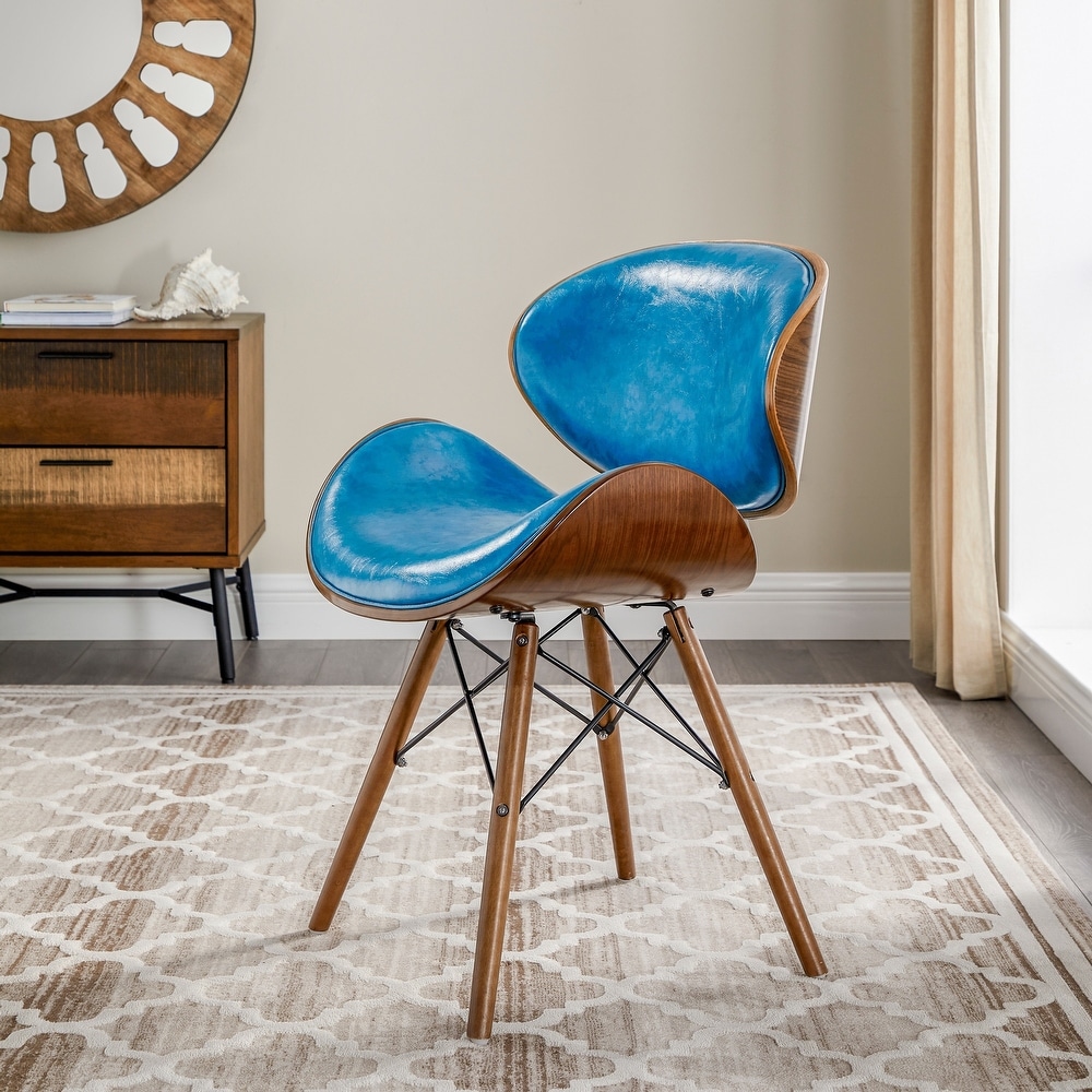 Corvus Madonna Mid century Teal Accent Chair