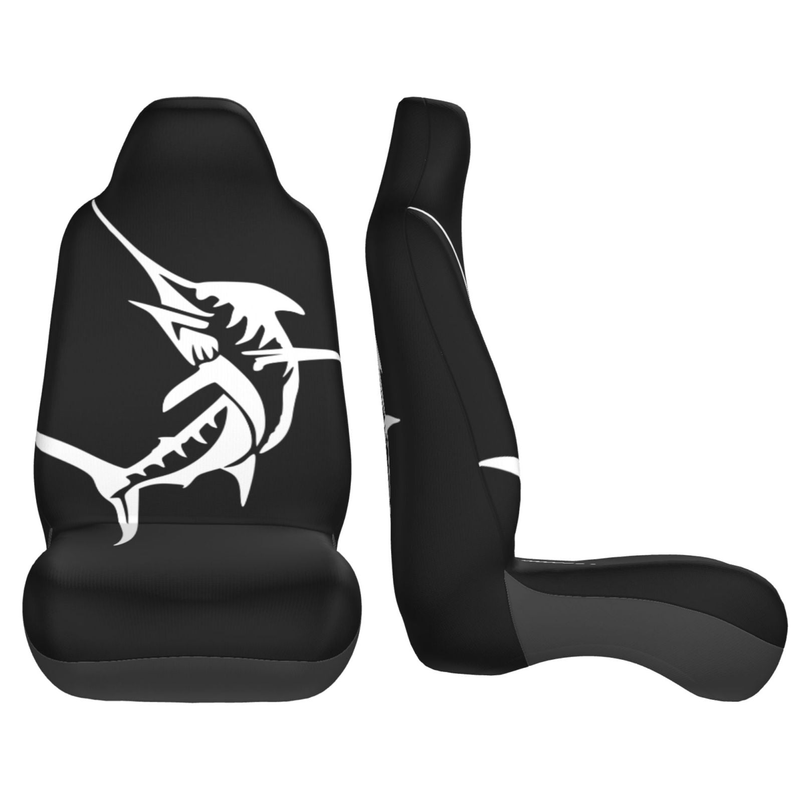 TEQUAN Front Seat Covers， Swordfish Ocean Fish Pattern 2 Piece Car Seat Cover Fit Most Car SUV Truck Van