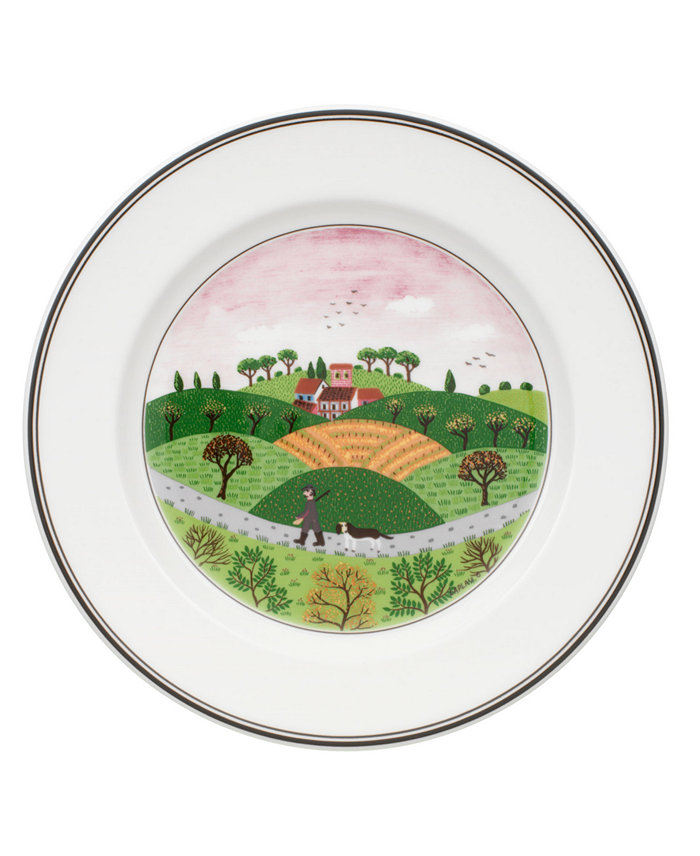 Villeroy and Boch Design Naif Rim Salad Plate Hunter and Dog