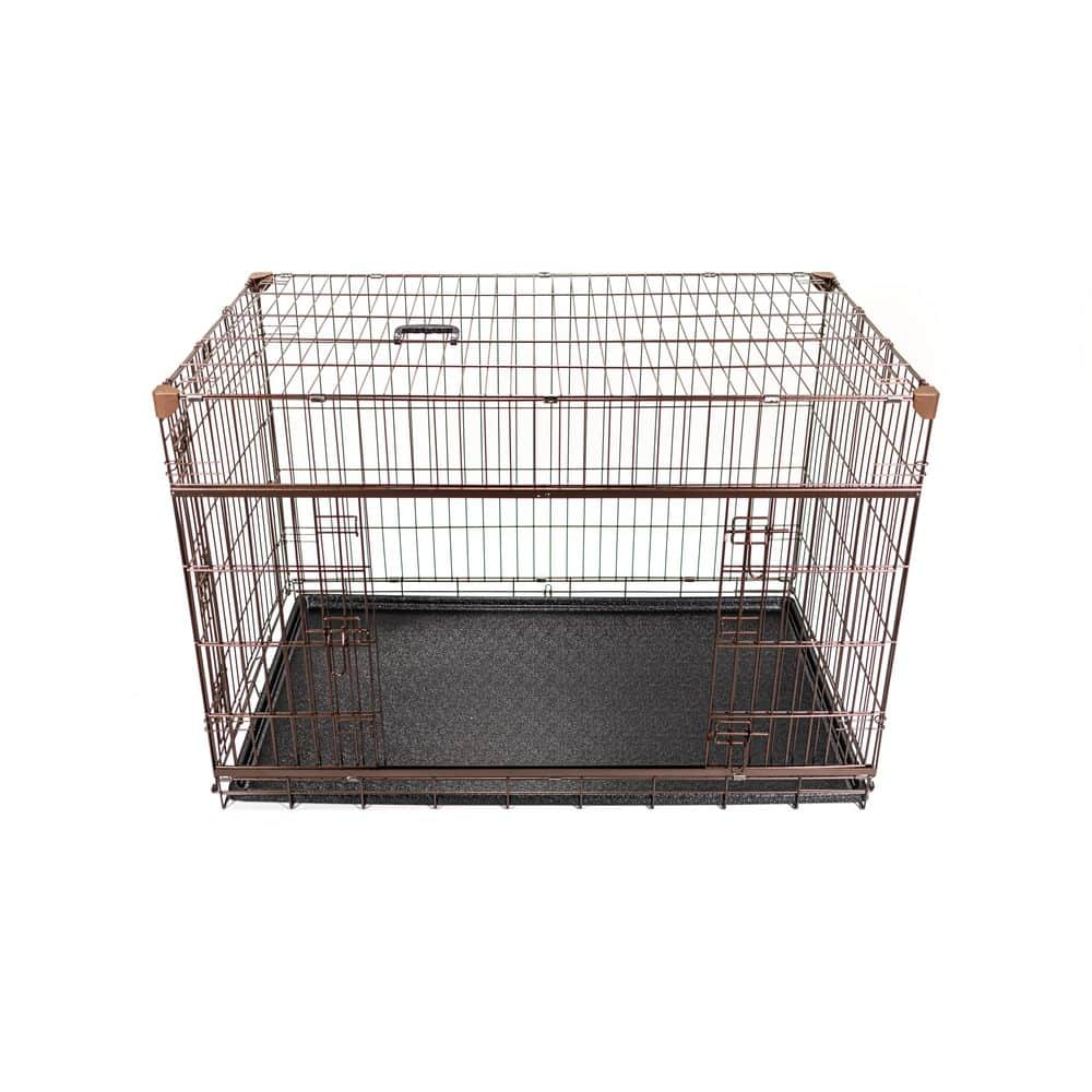 Lucky Dog  Dwell Series 48 in. Crate with Sliding Door - Bronze Finish ZW51548-UR1510