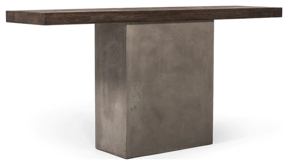 Kian Modern Oak  ampConcrete Console Table   Industrial   Console Tables   by V.S.D Furniture  Houzz