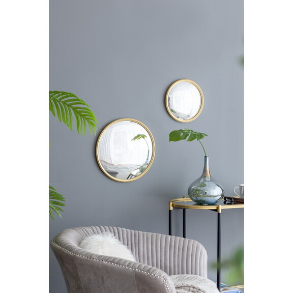 D11 Gold Round Mirror  Circle Mirror with Iron Fr...