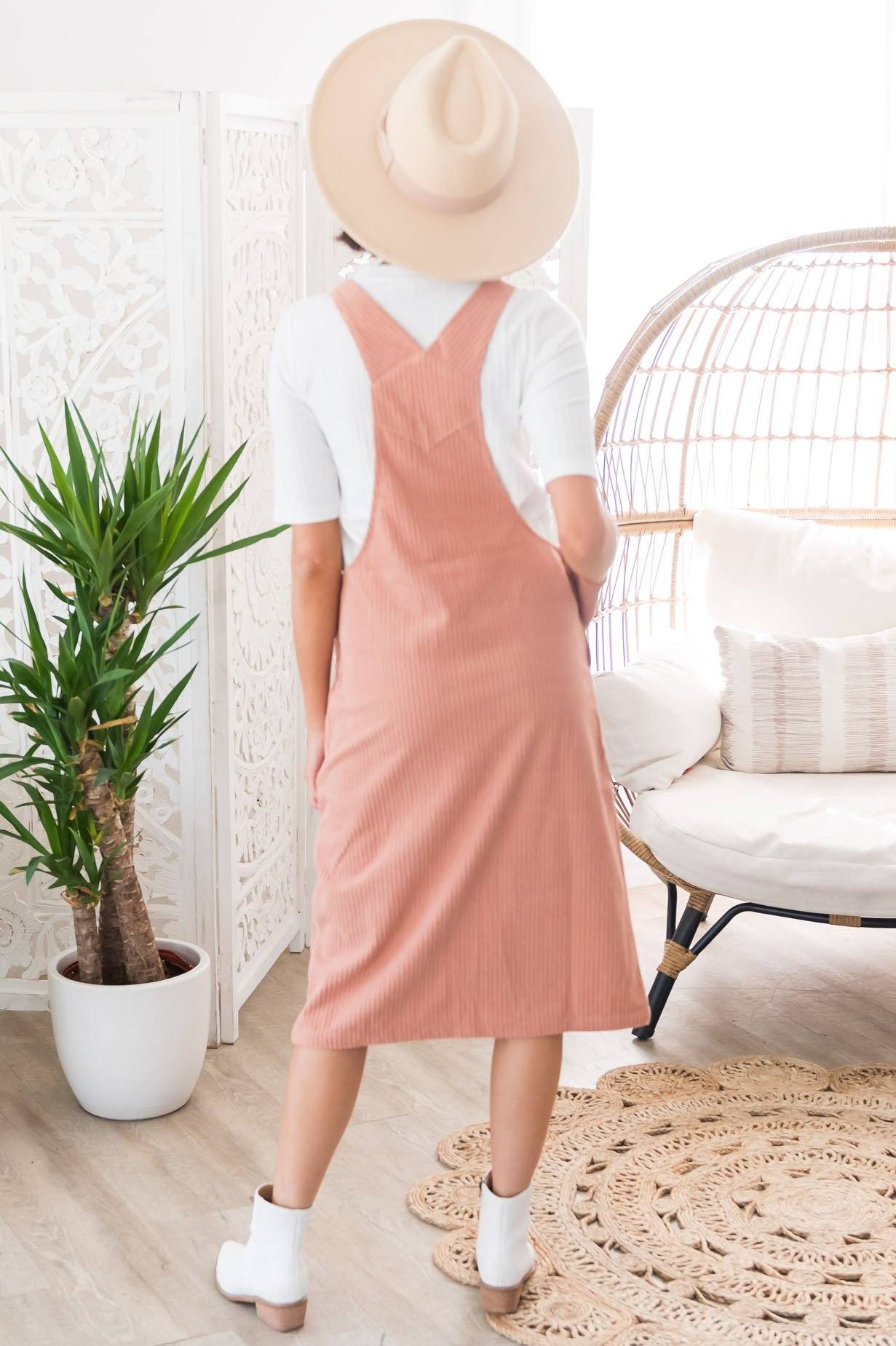 The Leana Modest Overall Dress