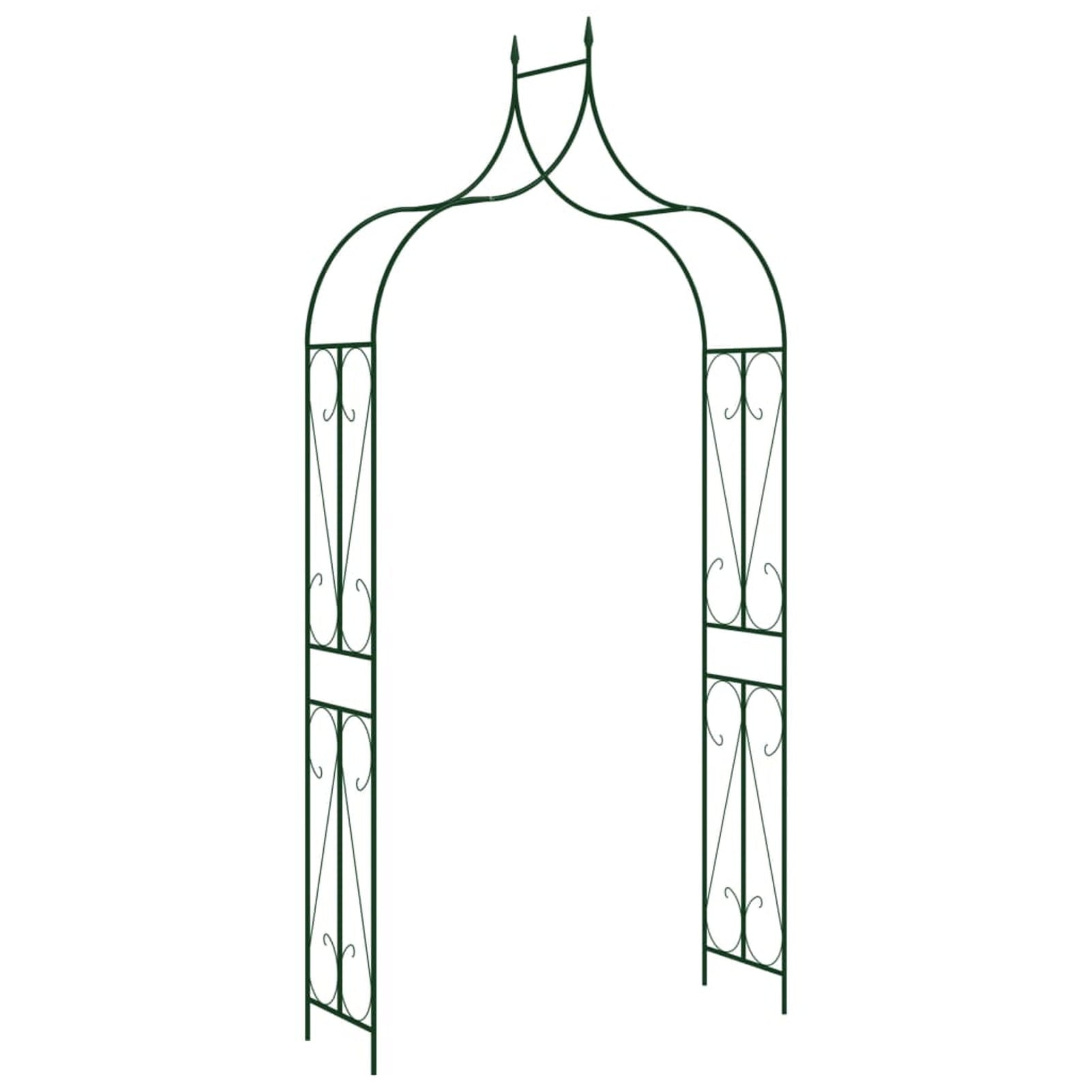 CACAGOO Garden Arch Black 47.2"x15"x101.6" Iron