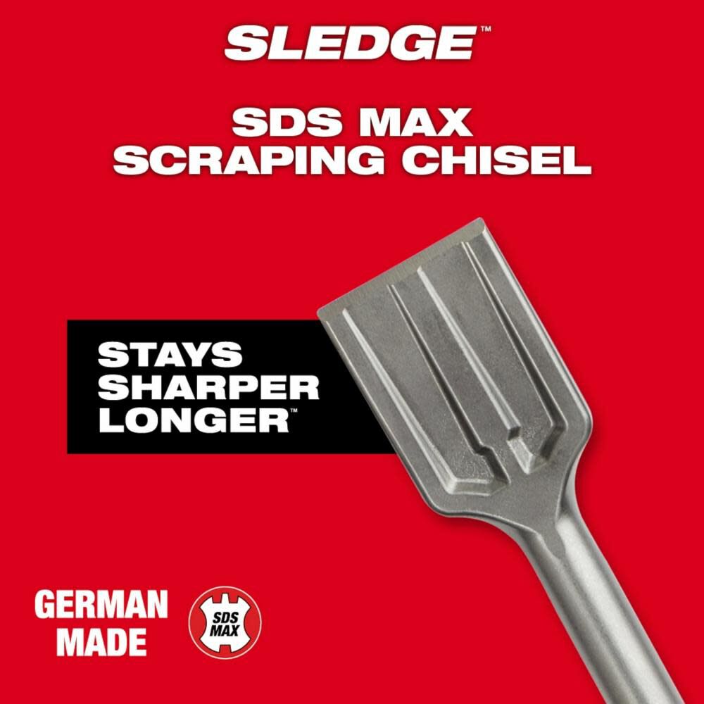 MW SDS-Max 2 in. x 12 in. Demolition Scraping Chisel 48-62-4089 from MW